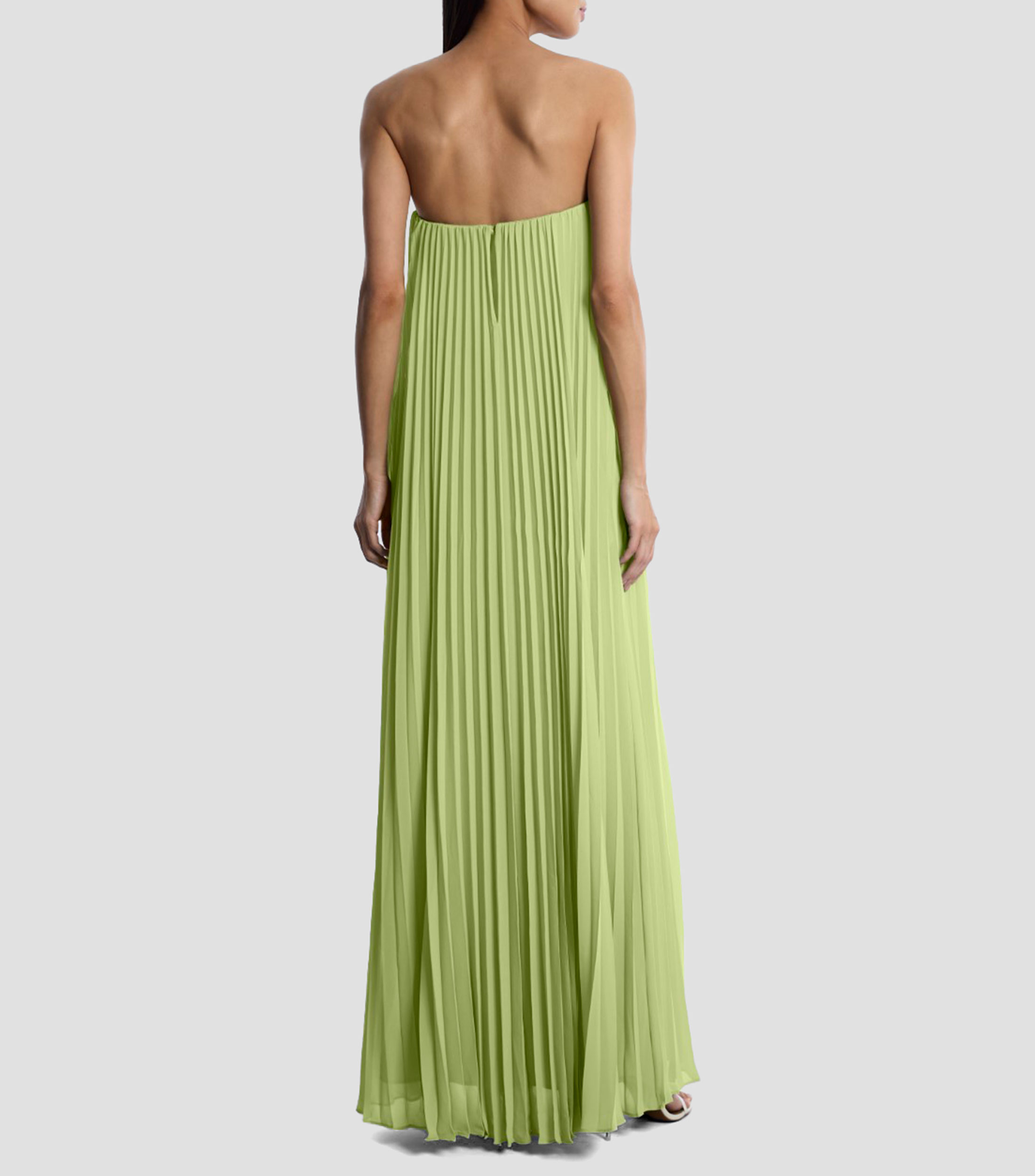 Vestido de fiesta largo plisado Mujer